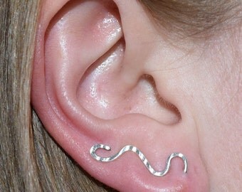 Ear Climbers Earrings, Ear Climber, Silver Ear Pins, Climber Earrings, Earrings Pin, Sliver Earrings,Ear Crawlers Earring Pins