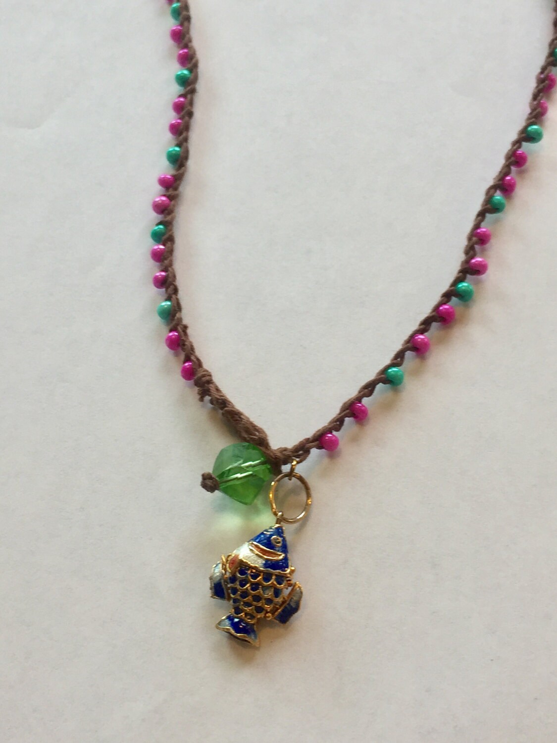 Crochet Wrap Bracelet Pink