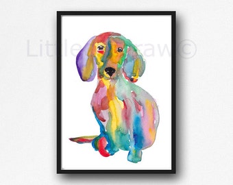 Dachshund Wall Art dachshund print sausage dog print wall art living room wall Dachshund Wall Art dachshund print sausage dog print wall art living room wall