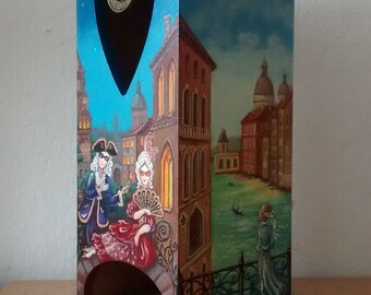 Tea box cottage with the motif of Venice