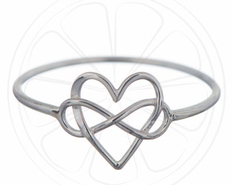 Infinity Ring, Heart Ring, Infinity Jewelry, Ring, Sterling Silver, Infinty, Jewelry, Jewellery, Simple Ring, Disco Lemonade, Infinity Knot,