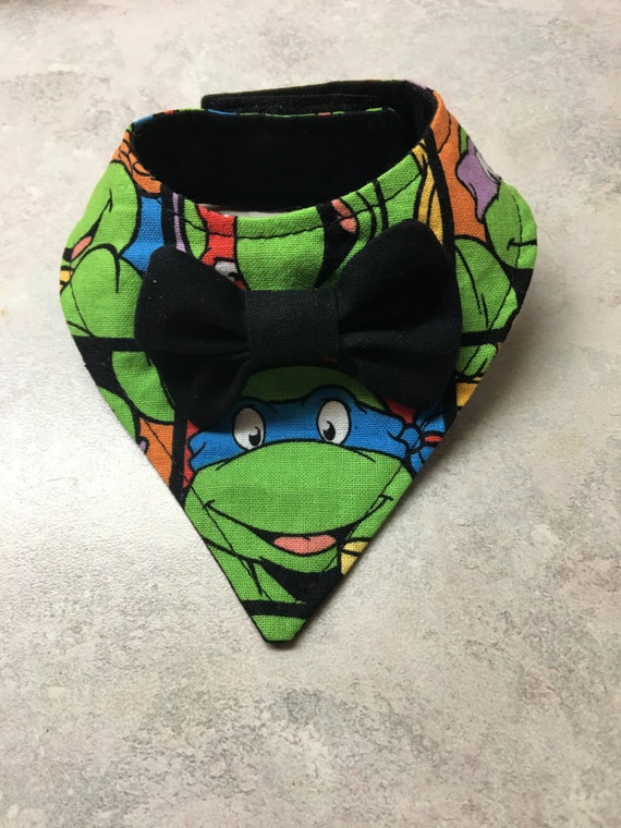 Dog Bandana Ninja Turtle with bow tie