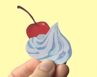 Whipped Cream & Cherry Sticker