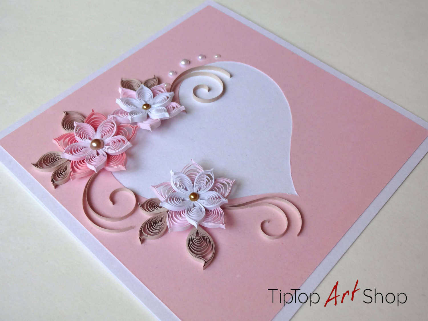 Paper Quilling Card for Wedding Anniversary