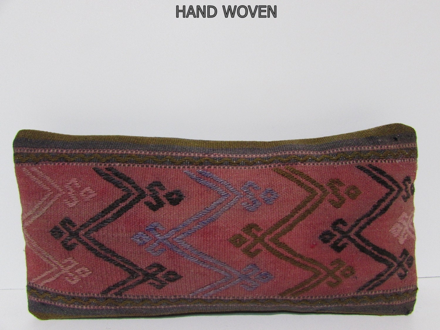 kilim lumbar pillow oriental decorative pillow embroidered