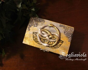 The neverending story auryn box snake ouroboros geek nerd Atreyu medallion with snakes jewelry box gift