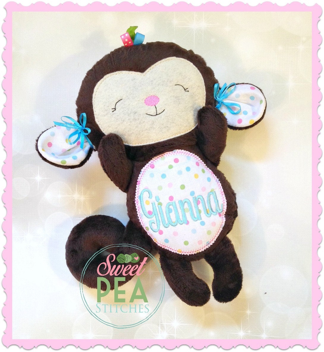 personalized stuffed monkey