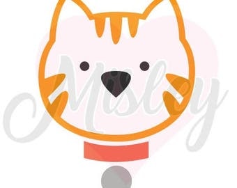Tabby Cat Head SVG, PNG, and STUDIO3 Cut Files for Silhouette Cameo/Portrait and Cricut Explore DIY Craft Cutters