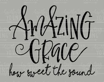 Amazing grace svg | Etsy