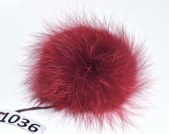 5,5" RED FOX POMPOM! Luxury Quality, Real Fox Pom Pom, Fur Pom Pom, Genuine Fur Pom Pom, Pom Pom for Hat, for Knitted hats, for Women Hats