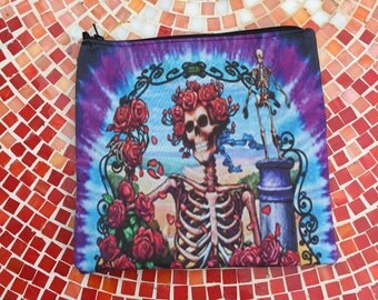 Grateful Dead Bertha Velvet Zipper Pouch