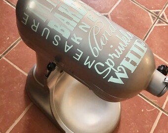 Kitchenaid Mixer Decal, Kitchenaid Mixer Sticker, Mixer Decoration, Baking Sayings, Kitchen Subway Art