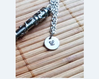 Personlised Harry Potter Wand Necklace and initial charm - 4 to choose from - Hermione Harry Dumbledore Voldemort