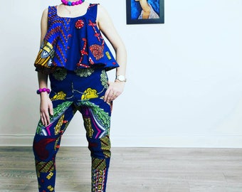 African print crop Top, African clothing, African Fashion, Ankara crop blouse, Festival Top.