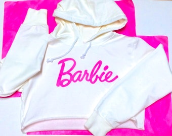 barbie crop top sweatshirt