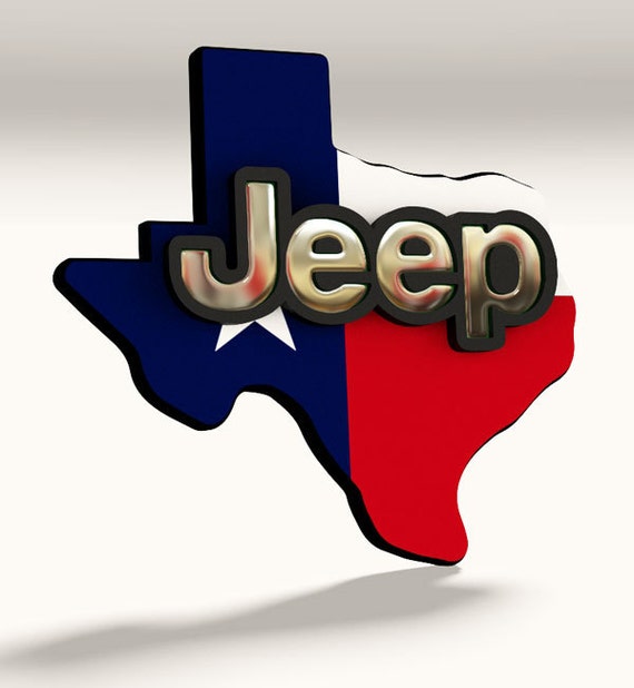 Jeep Texas Flag Lone Star State 3D Custom Emblem