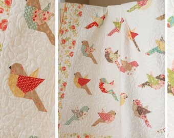 Feathers by Margot Languedoc Designs for the Pattern Basket - Pattern No. TPB 1705 measures approx. 60" x 70"