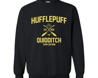 Harry Potter Sweatshirt Hufflepuff Sweatshirt Harry Potter Hufflepuff Quidditch Hogwarts Sweater Sweatshirt Crewneck Pullover Apparel Unisex