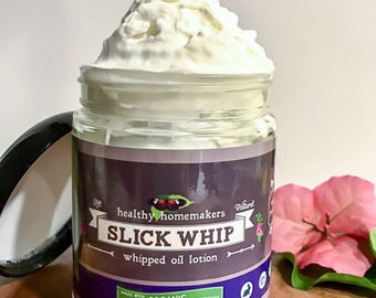 Organic coconut & jojoba oil moisturizer - natural whipped body butter - 9 oz scented lotion - pick your scent - dry skin moisturizer