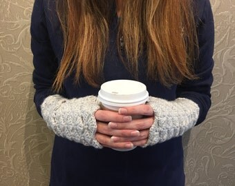 Crochet fingerless gloves