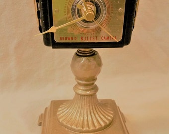 Kodak Brownie Bullet Camera Clock Upcycled