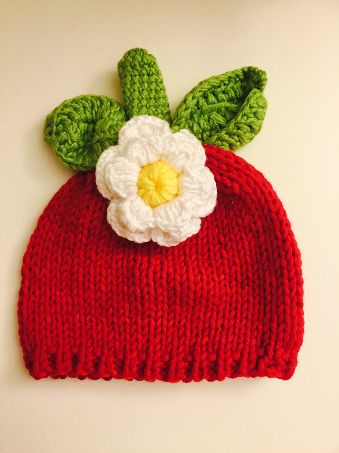 Strawberry Shortcake Hat Newborn winter hat Baby winter