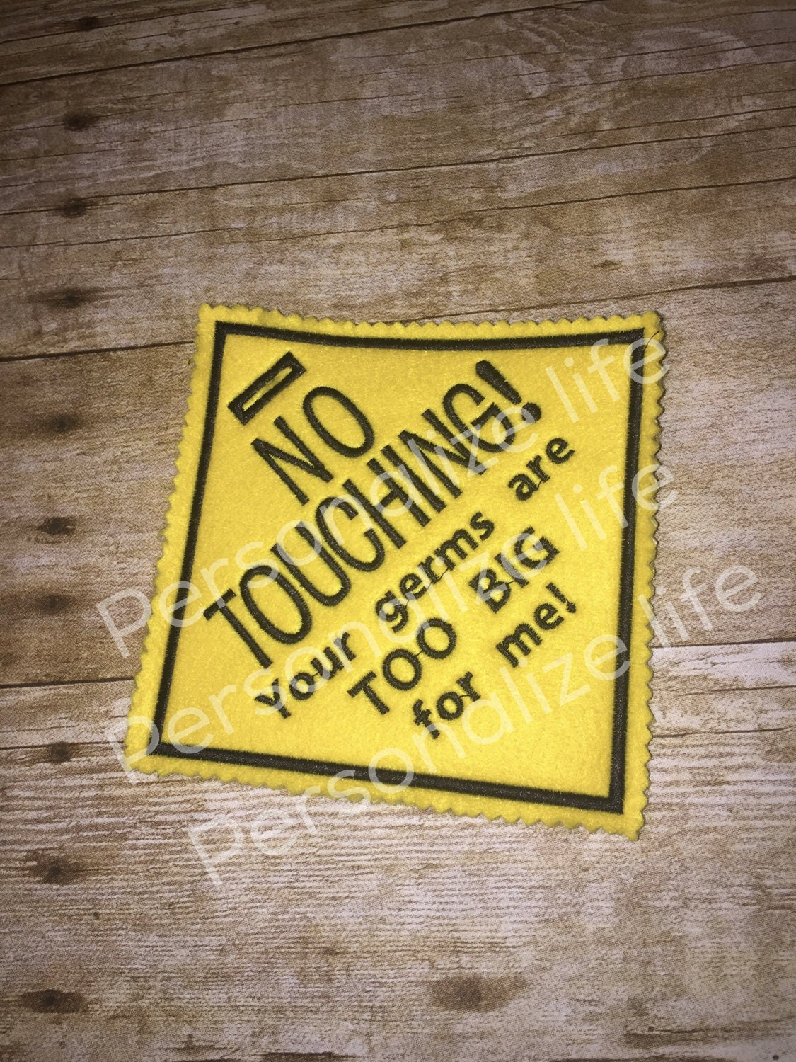 No Touching Baby Your Germs are too BIG for me sign car seat