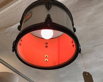 Upcycled drum shade from an old tom repurposed