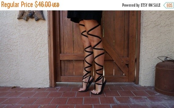 lace up sandals thigh high