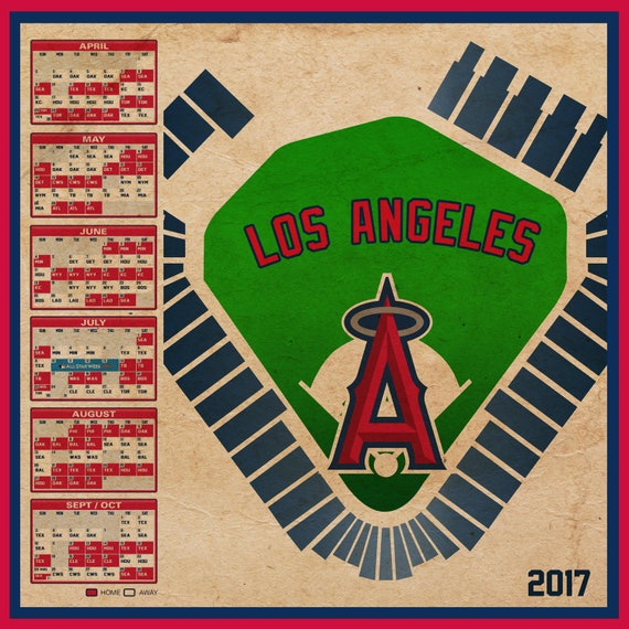 Los Angeles Angels of Anaheim 2017 Schedule Print