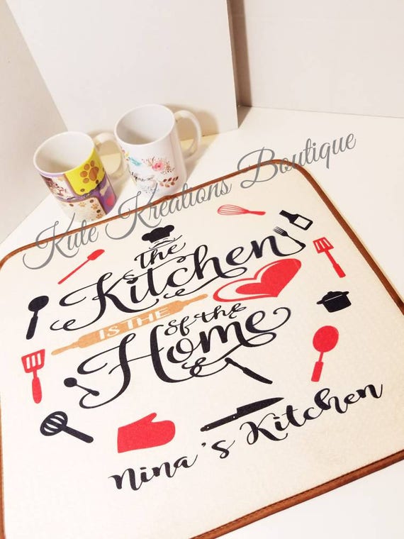 Dish Drying Mat/Drying Mat/Dish Mat/Kitchen Mat/Drain Mat. Gift for Mom.