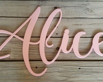 Nursery Name Wall Hanging - Painted Wooden Name - Painted Wooden Word - Word Wall Hanging - Wooden Word - Family Name Wall Hanging