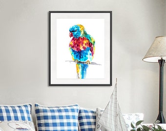 Parrot painting | Etsy