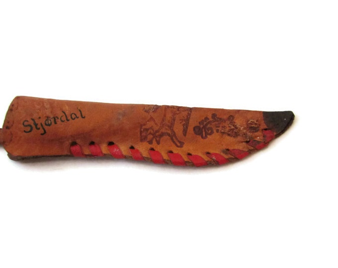 Norwegian Stjørdal Saimi Knife | Scandinavian Camping Puukko Knife with Antler Leather Scabbard Unique Gift Christmas Gift Gift for Him Mom