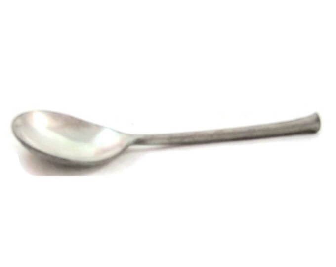Williamsburg Pewter by Kirk Stieff / Round Bowl Soup Spoon / Pewter Gumbo Spoon / Souvenir Spoon / STIEFF Pewter Williamsburg Restoration