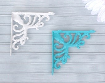 Set of Two Octopus Brackets. Octopus Bracket. Octopus Shelf Bracket. Beach Decor. Nautical Decor. Coastal Decor. Wall decor. Metal Decor