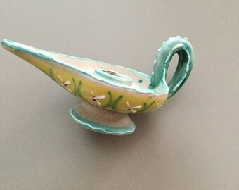 Hand painted Deruta candle holder