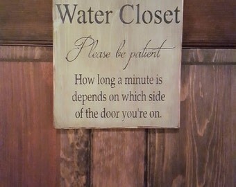 Water Closet Signs Etsy