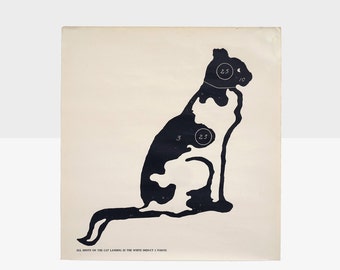 vintage cat shooting target, vintage shooting target, paper target, vintage target, cat target, shooting range target, rifle target, target