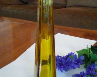 Tall Brilliant Yellow Decorative Bottle