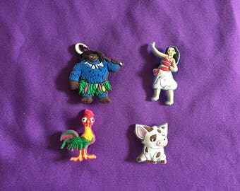 Moana Shoe Charms for Crocs, Silicone Bracelet Charms, Party Favors, Jibbitz