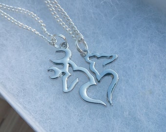 Buck & Doe Couples Necklace Set