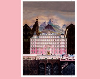 The Grand Budapest Hotel Poster |Mirror Wrap HP Professional Rolled Canvas