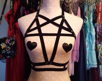 pentagram harness/ caged bra/ bodycage / fetish / bondage