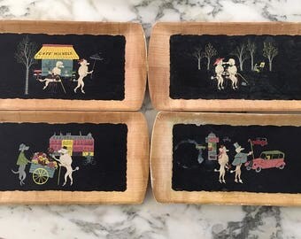 The Romance of Fifi and Pepe -complete set of 4 trays by Kentley