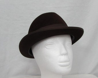 VTG Gideon Baird Hatters Christys London Brown Felt Trilby Hat 6 3/4 - 53cm
