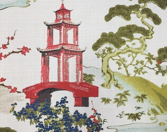 Pagoda Fabric - Zen - Asian Upholstery Fabric - Modern Asian Fabric - Pillow Cover
