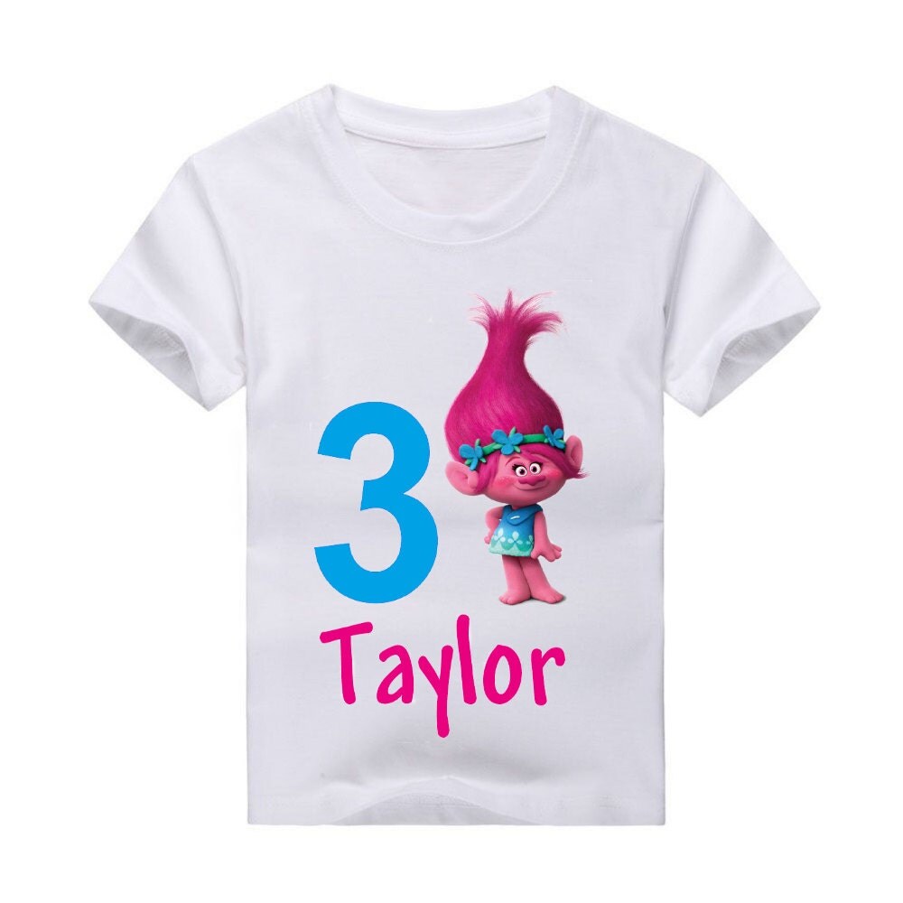 Trolls Birthday Shirt. Name and year customized. T shirt or