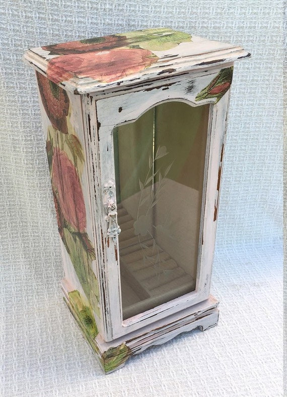 Tall Jewelry Box Necklace Holder Pink Jewelry Box Shabby