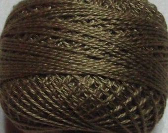 VALDANI Size 12 | S234 Khaki Olive | Pearl Cotton | Solid Color | Hand Dyed Thread | 109 Yard Cotton Ball